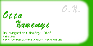 otto namenyi business card
